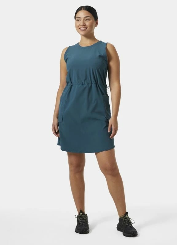 Fustan Helly Hansen për femra, blu dhe gjelbër