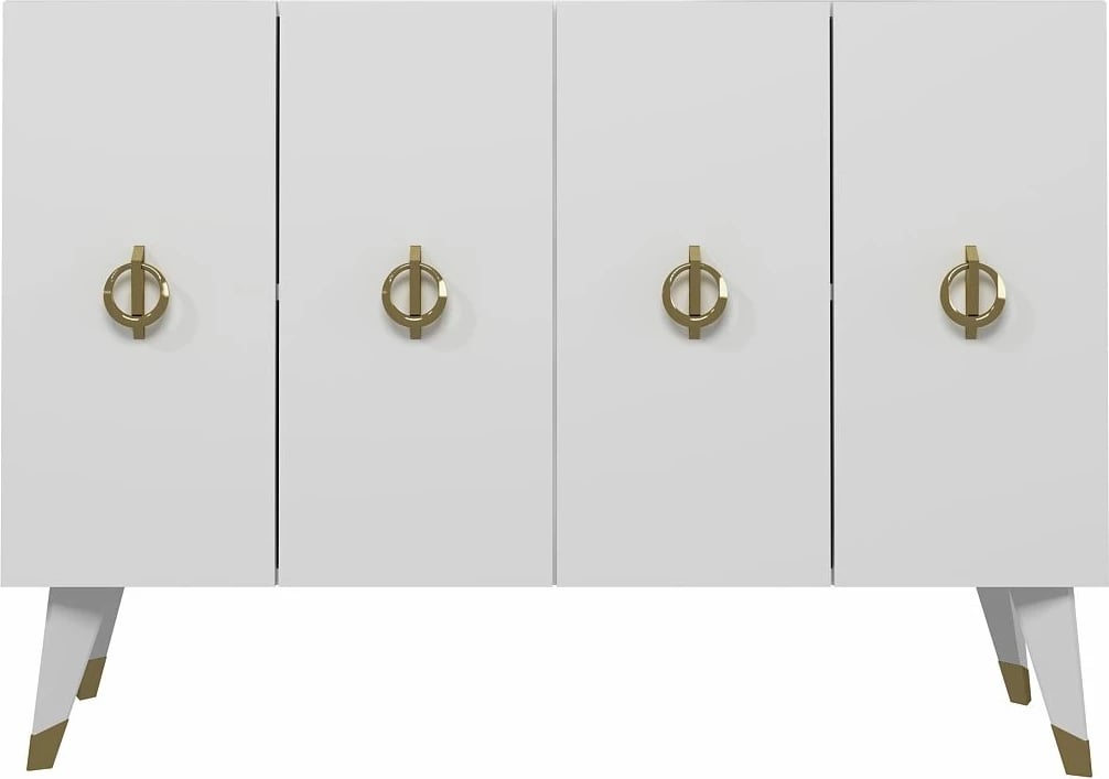 Konsol Skye Decor, 8185KM-32, e bardhë, e artë