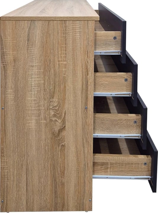 Komodë Athos, ngjyrë sonoma-antracit, 80x40x79cm