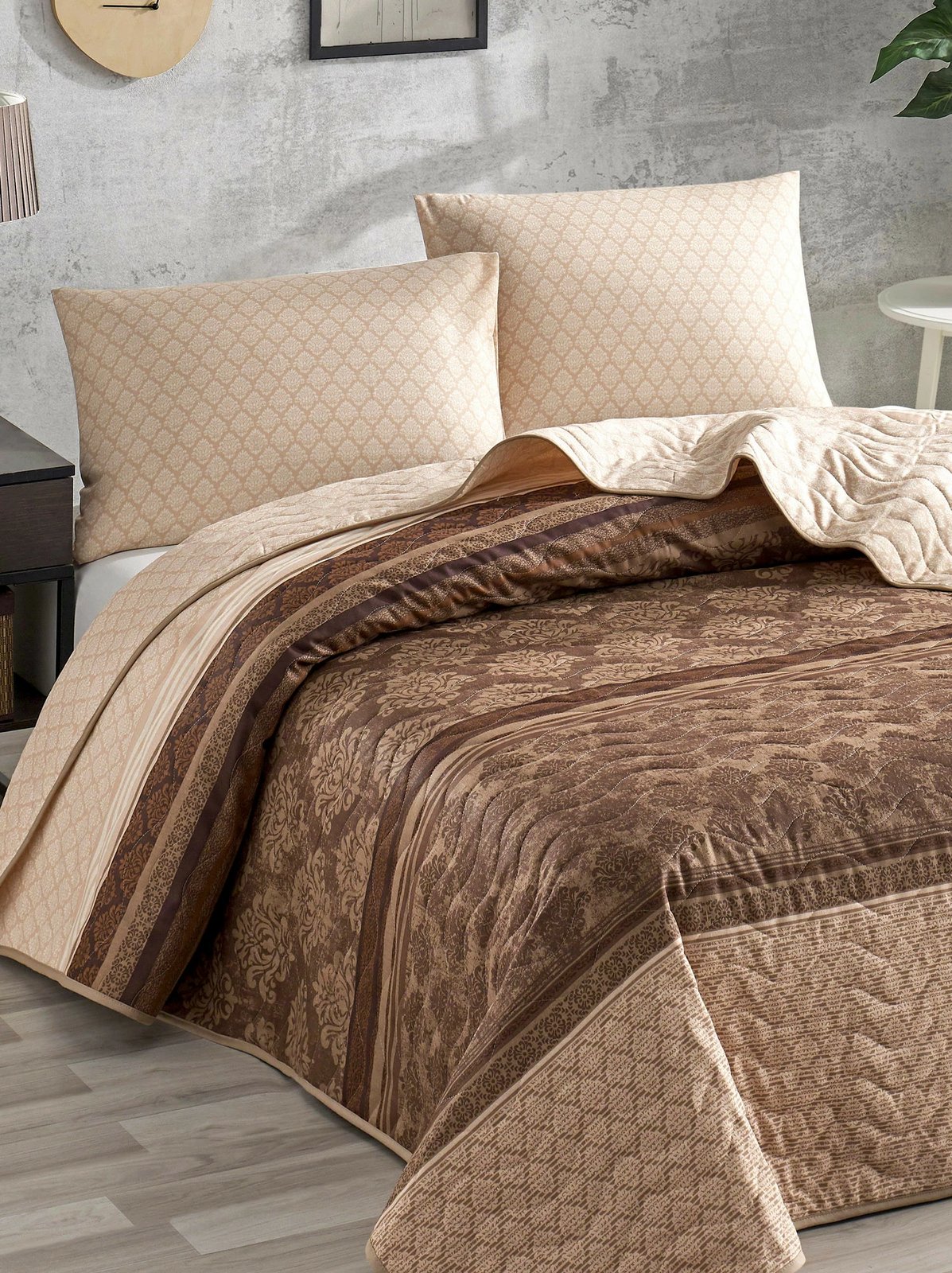 Set mbulesë dysheku dopio, L'essentiel, Creative, ngjyrë kafe