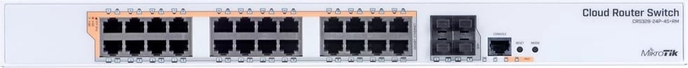 Switch Mikrotik CRS328-24P-4S+RM, i bardhë
