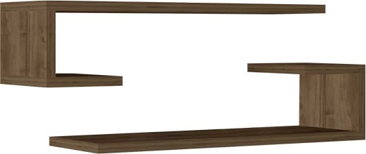 Set rafte muri, melaminë, ngjyrë arre, 60x19.6x15cm