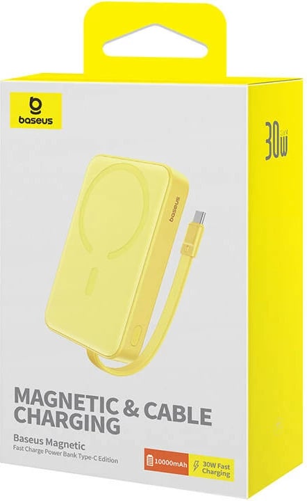 Powerbank Baseus Magnetic Mini 10000mAh 30W MagSafe, verdhë