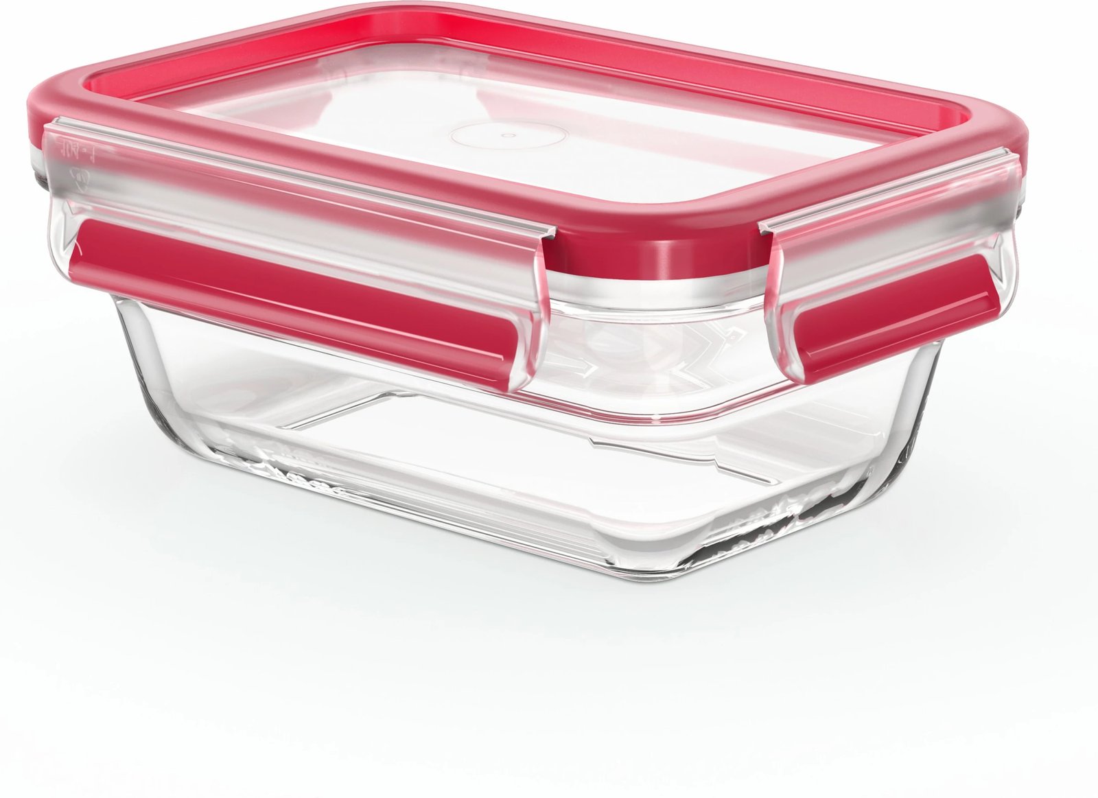 Enë qelqi Emsa Clip & Close N10405 0.45L, kapak i kuq