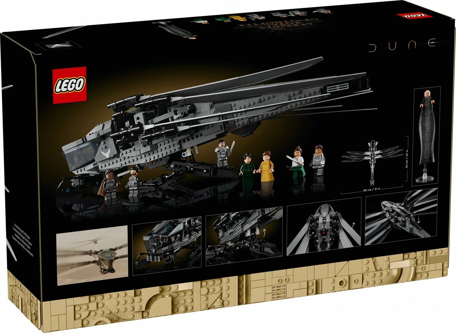 Set LEGO Icons Dune Atreides Royal Ornithopter 10327, 1369 pjesë, me minifigura