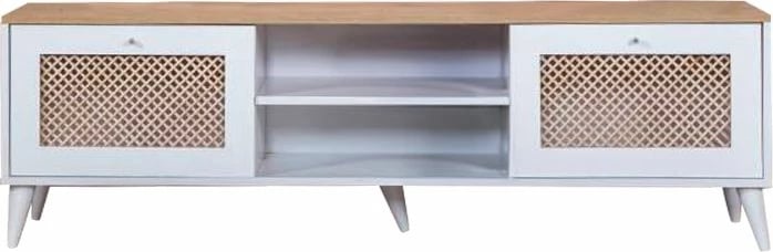 Komodë TV Skye Decor, ngjyrë patë-bardhë, lis