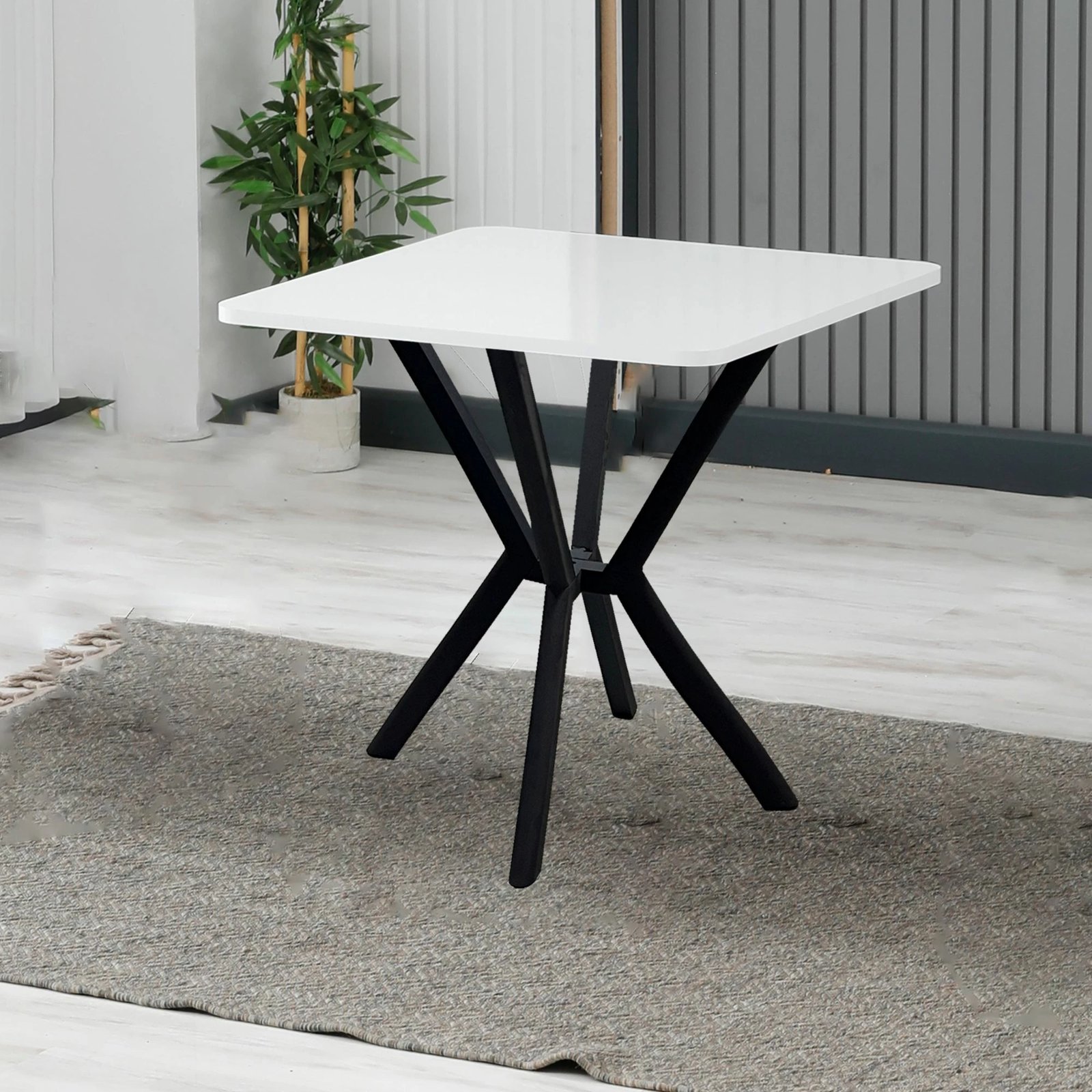 Tavolinë ngrënieje Skye Decor, e bardhë