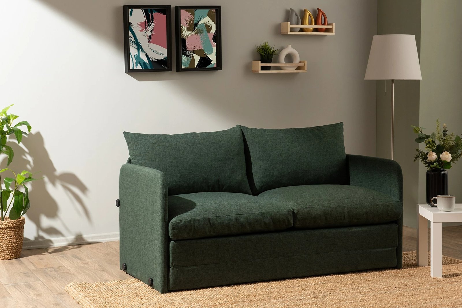 Divan-krevat dy ulës, ngjyrë e gjelbër, Saga XL, Atelier del Sofa