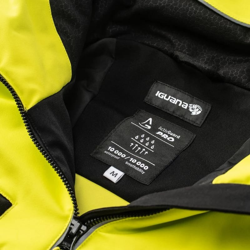 Jakne ski për meshkuj Iguana, zi-verdhë