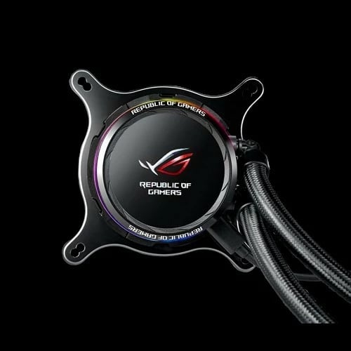 Ftohës me lëng ASUS ROG RYUO 120, 120mm, RGB, ekran OLED, i zi