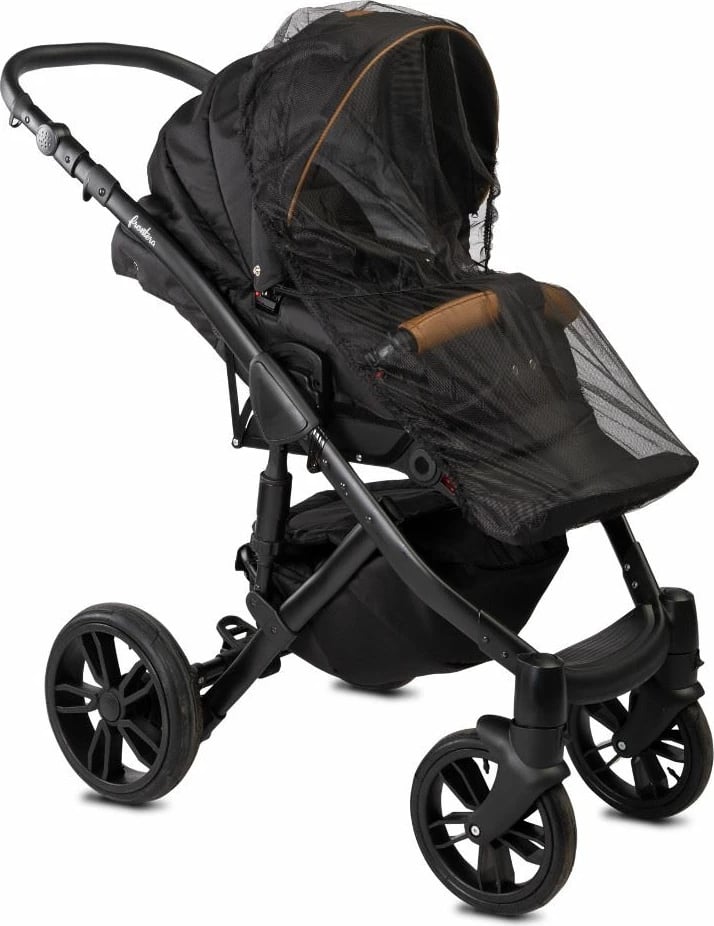 Rrjetë mushkonjash për karrocë bebe, CARETERO, universale 45x85 cm, poliester, e zezë