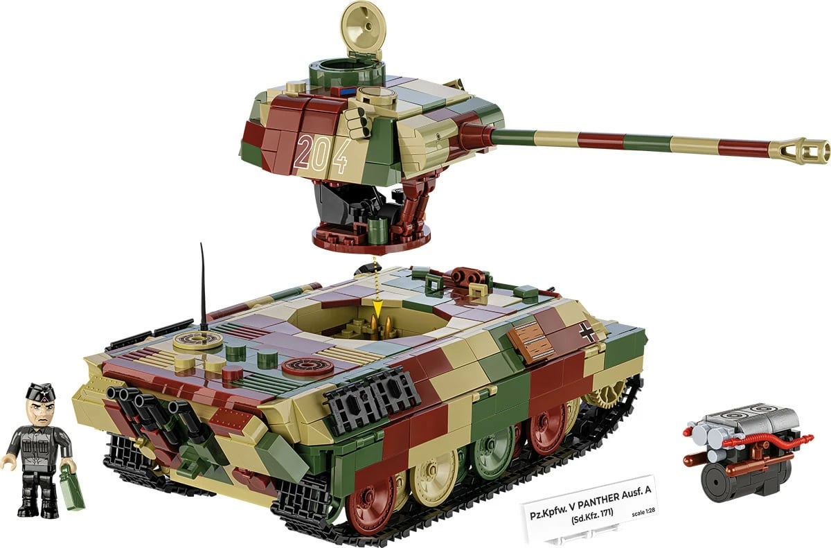 Set ndërtimi Cobi Pz.Kpfw. V Panther Ausf.A, 1152 pjesë, me figurë, shumëngjyrësh