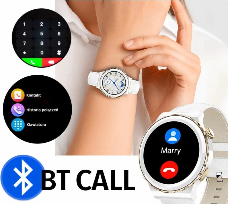 Smartwatch për femra Rubicon, e bardhë