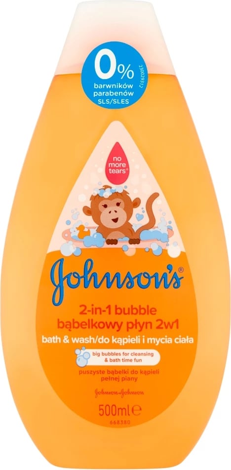 Bubble bath dhe xhel për trup Johnson & Johnson Bubble Bubble Bath and Body Wash 2-në-1, 500ml Bubble bath dhe xhel për trup Johnson & Johnson Bubble Bubble Bath and Body Wash 2-në-1, 500ml