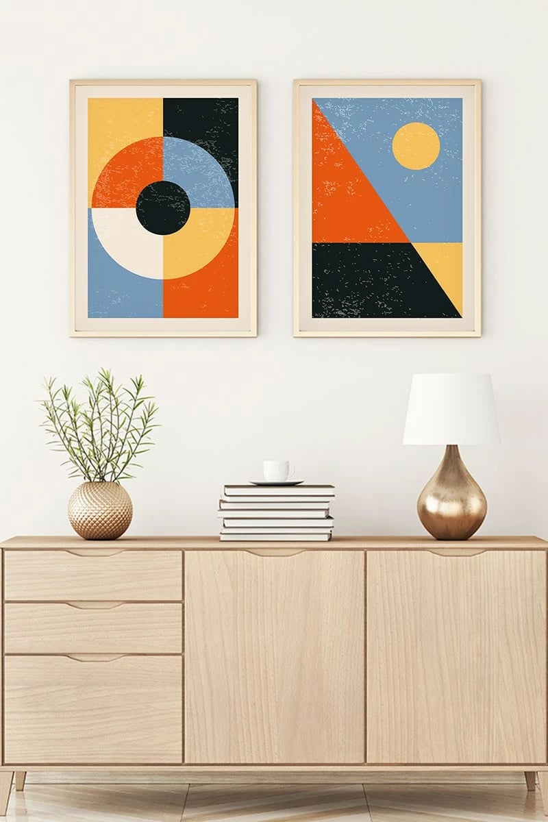 Pikturë dekorative me kornizë MDF (2 copë), Wallity, Huhu10, 30x40cm