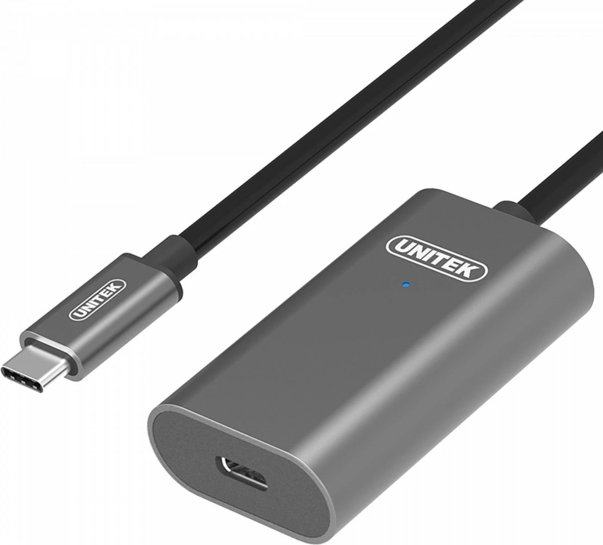 Kabllo zgjatës aktiv USB Type-C Unitek U305A, 5m, E zezë/Gri