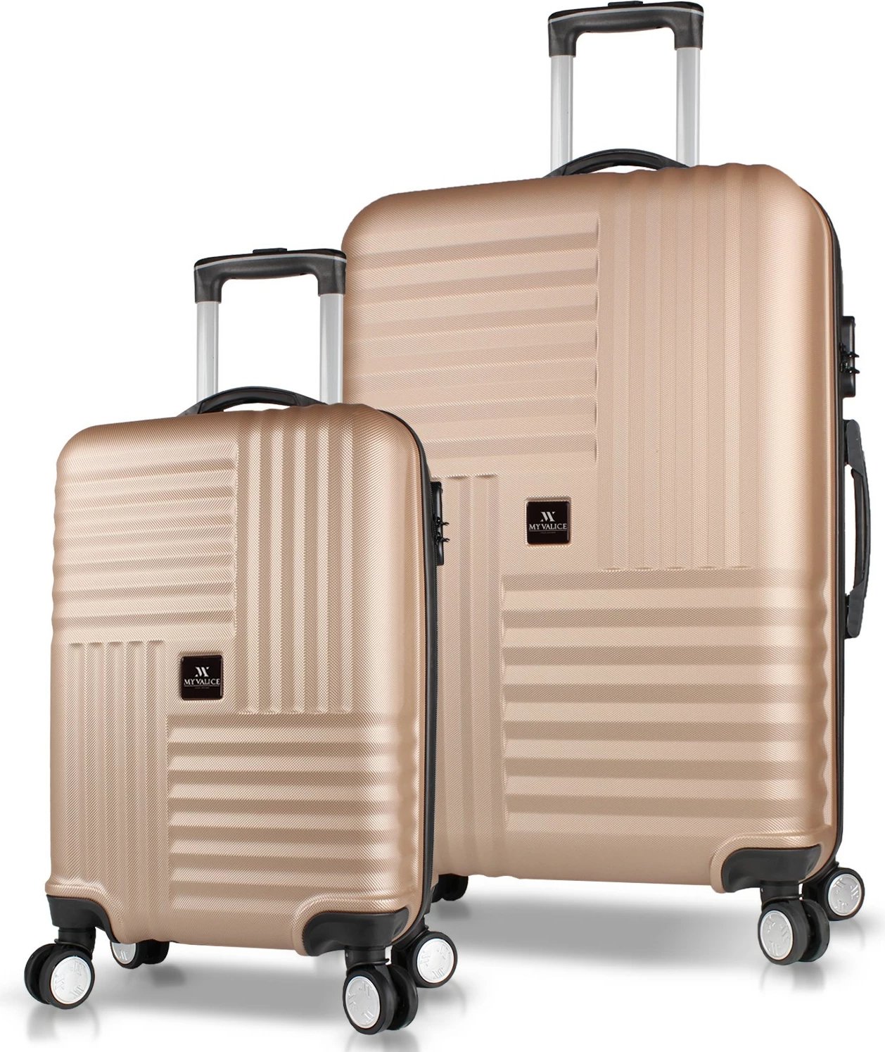 Set valixhesh (2 copë), ngjyrë ari, Zoozie Bags, 8302