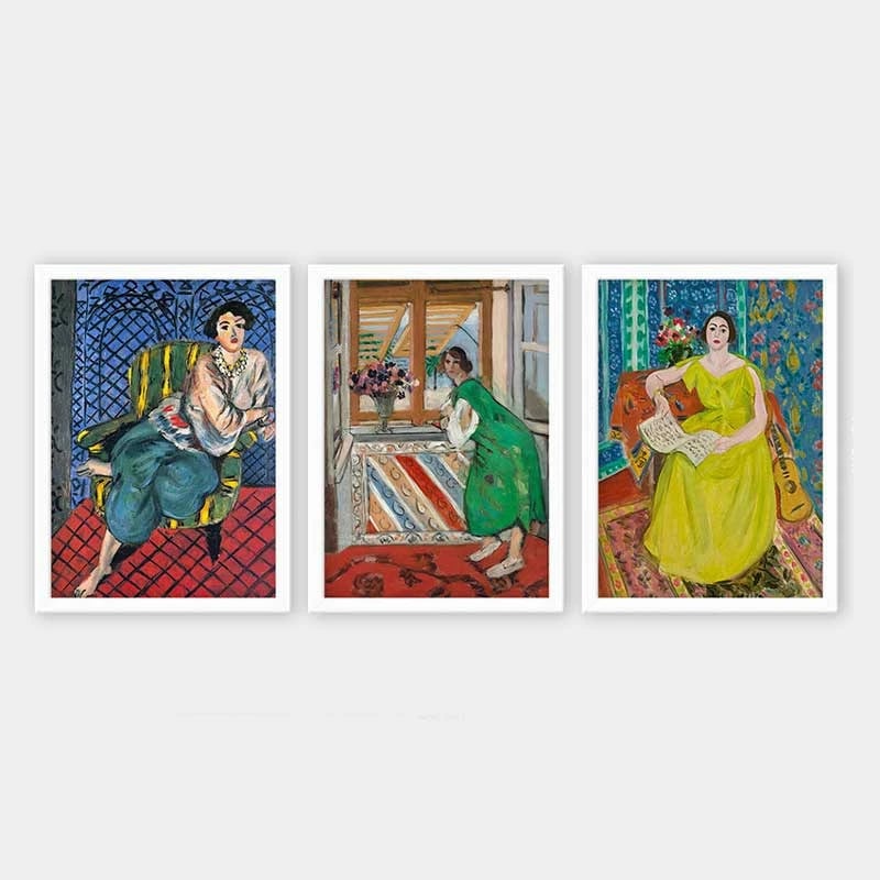 Pikturë dekorative me kornizë (3 copë), Wallity, 3BC_UN895327_3545