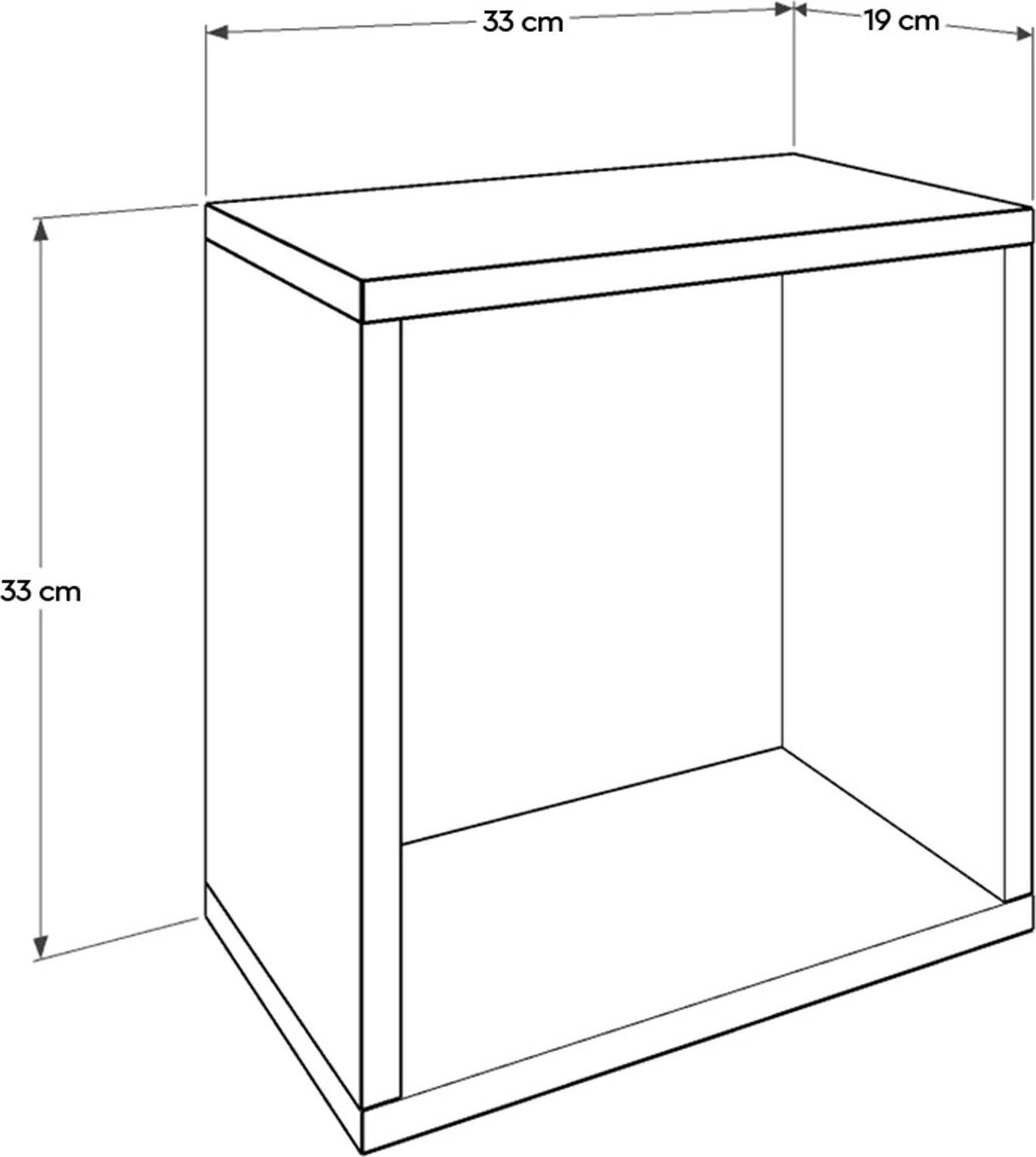 Raf muri Hanah Home, Raf-033-Dd-1, ngjyrë diamant dhe e bardhë