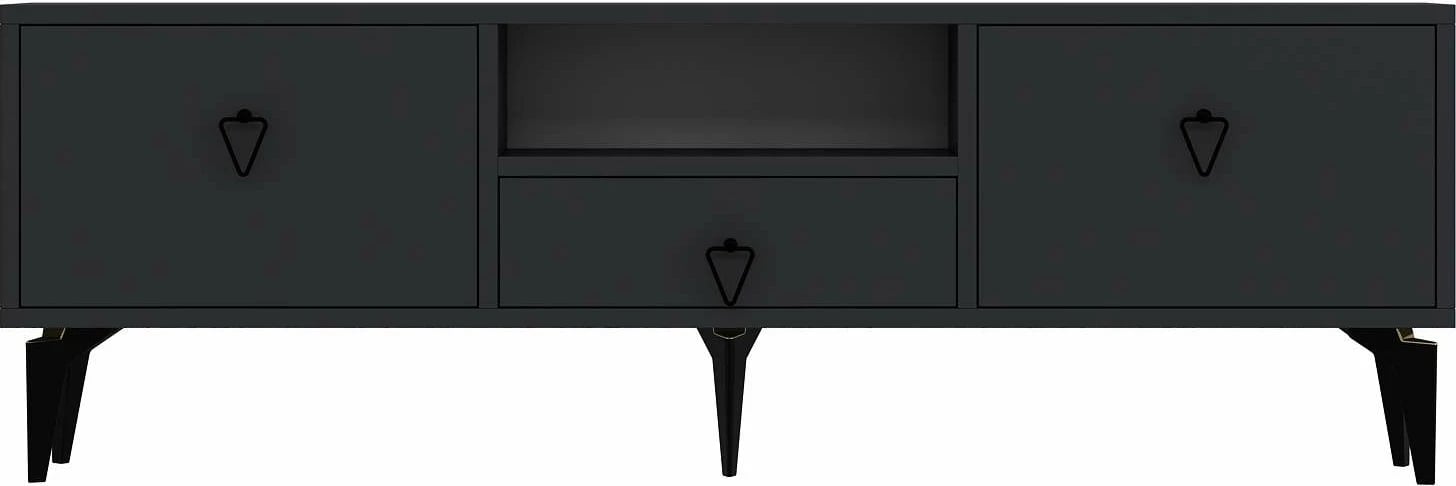 Komodë për TV Skye Decor, 1302-DROP-1, antracit, e zezë