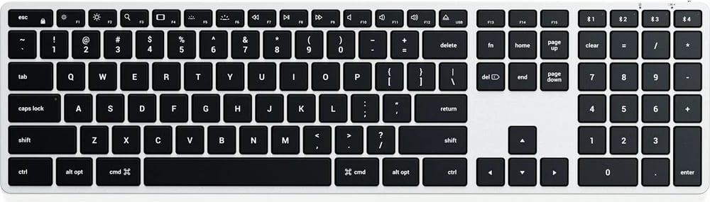 Tastierë wireless Satechi Slim X3 me numpad, Bluetooth, USB Type-C, alumini, anglisht