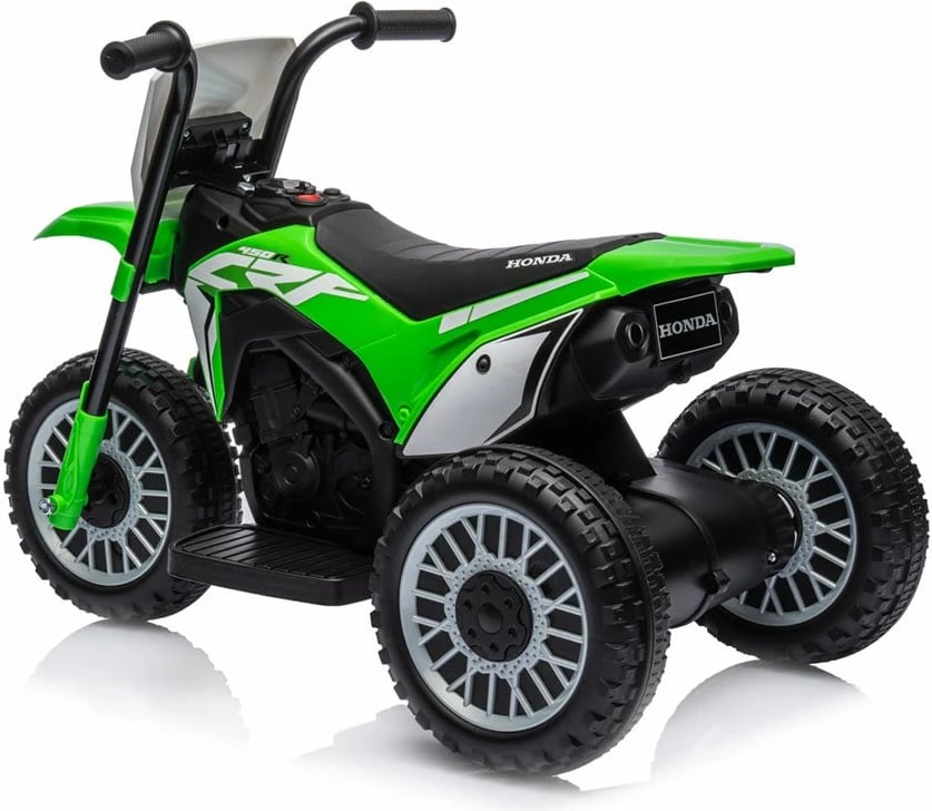 Moto elektrike për fëmijë, Milly Mally Honda CRF 450R, 6V 4.5Ah 30W, shpejtësi 2.5-3 km/h, kapacitet 25 kg, e gjelbër