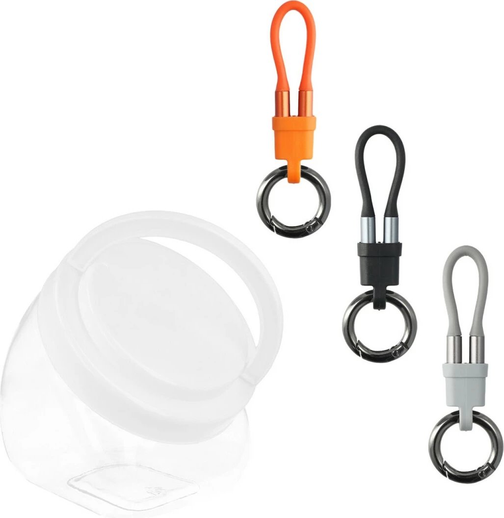 Set kabllo USB-C 4smarts, 7.5cm, me unazë çelësi, ngjyra të përziera