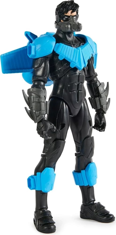 Figurë lodër aksioni Spin Master DC Comics Batman Adventures Nightwing, 30 cm, 15 aksesorë, 17 pika artikulimi, Blu