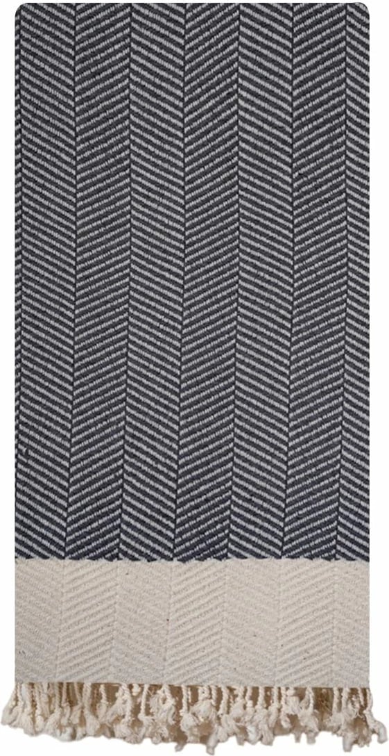 Peshqir plazhi Fouta, ngjyrë antracit, Mijölnir, 90x180cm