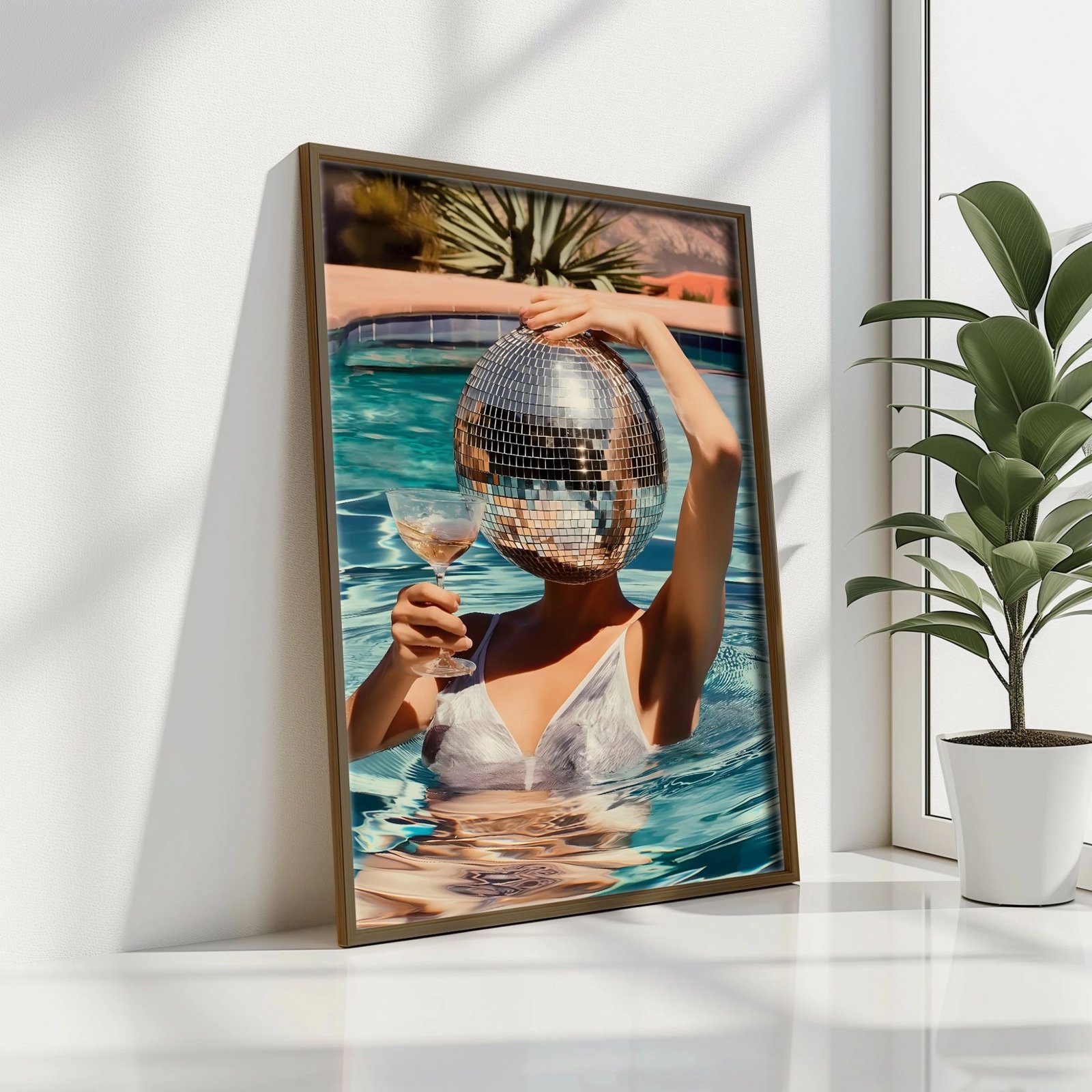 Pikturë dekorative me kornizë MDF, shumëngjyrëshe, Wallity, GE107-L