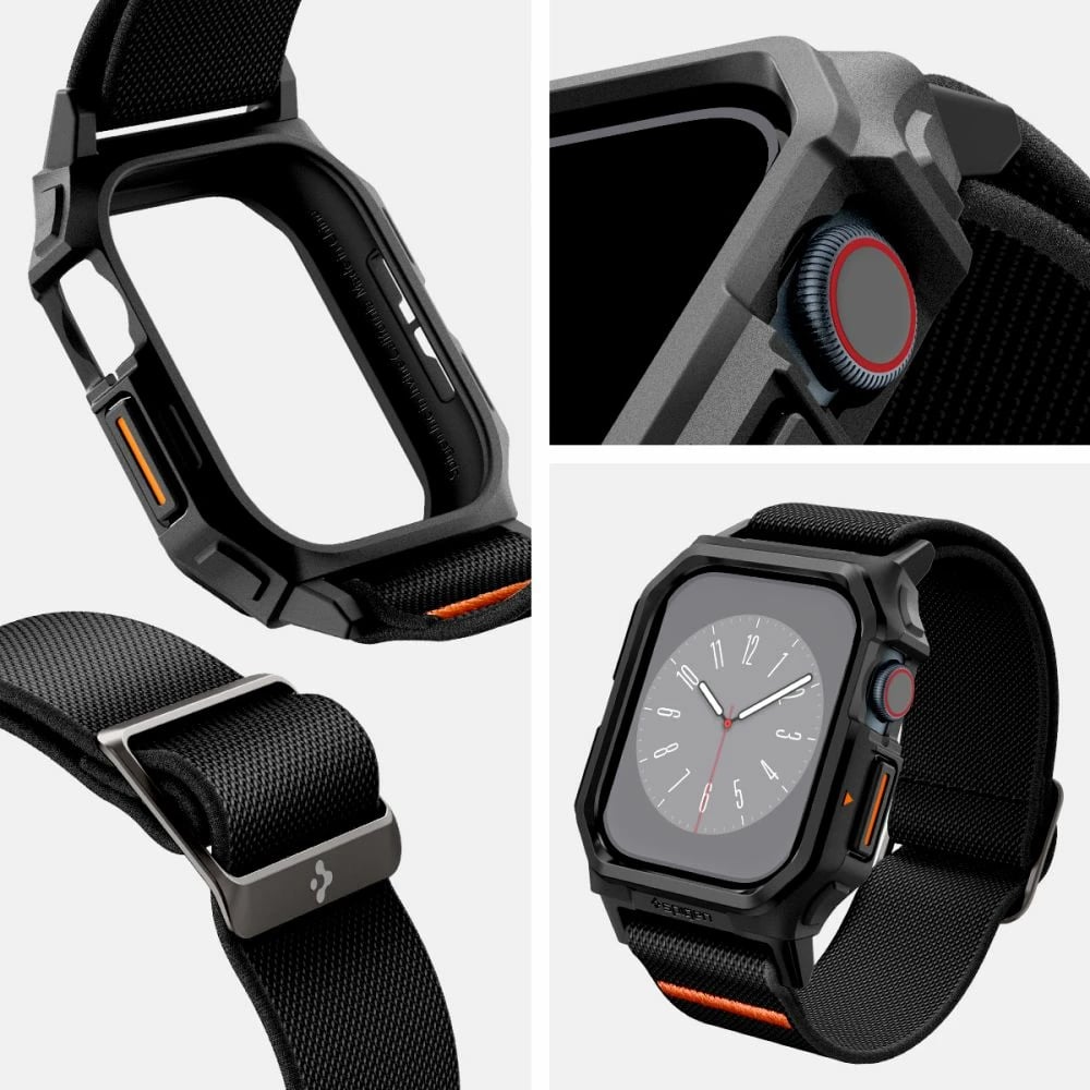 Rrip Spigen Lite Fit PRO për Apple Watch 10, 42mm, i zi