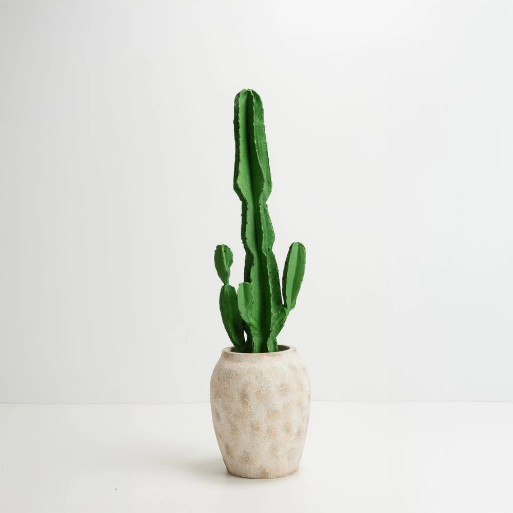 Vazo Skopelos, ngjyrë e bardhë-bezhë, 30x30x37cm