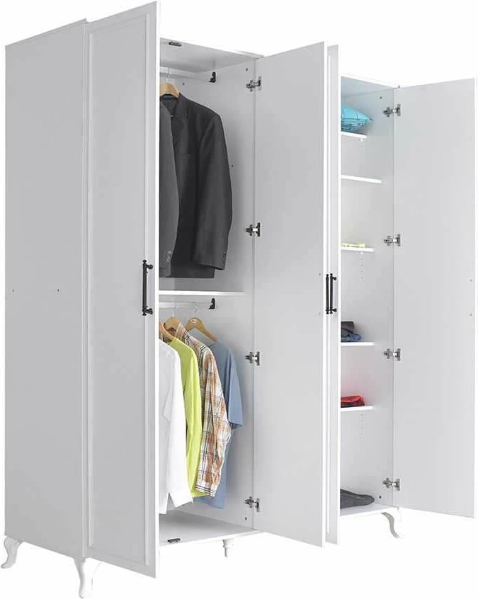 Dollap për rroba, ngjyrë e bardhë, Skye Decor, Grd-1040-Dd-3