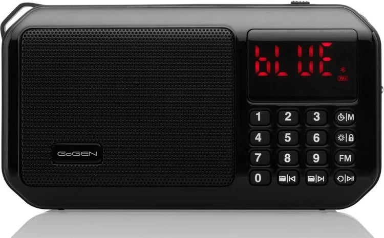 Radio Portative me Bluetooth, Micro SD, Lcd dhe FM Digjital GOGEN GOGFMP125BTB
