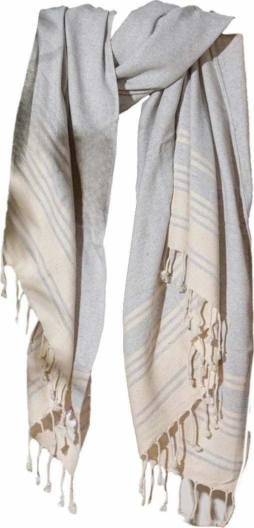 Peshqir plazhi Fouta, ngjyrë gri, Mijölnir, New Diamond, 90x170cm