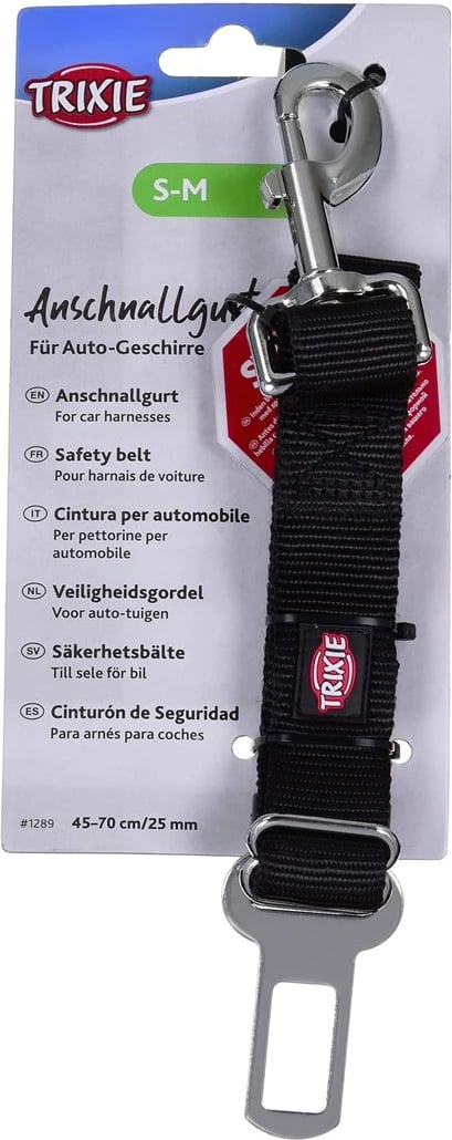 Litar i sigurisë në veturë për qen Trixie, i zi