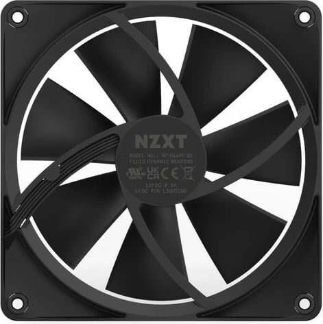 Ventilator kompjuteri NZXT F140 RGB, 140mm, i zi