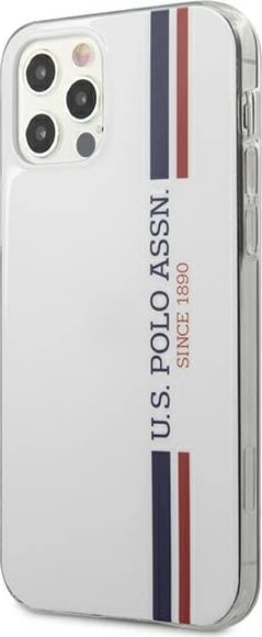 Mbështjellës U.S. Polo Assn. USHCP12LPCUSSWH për iPhone 12 Pro Max, Tricolor, Bardhë