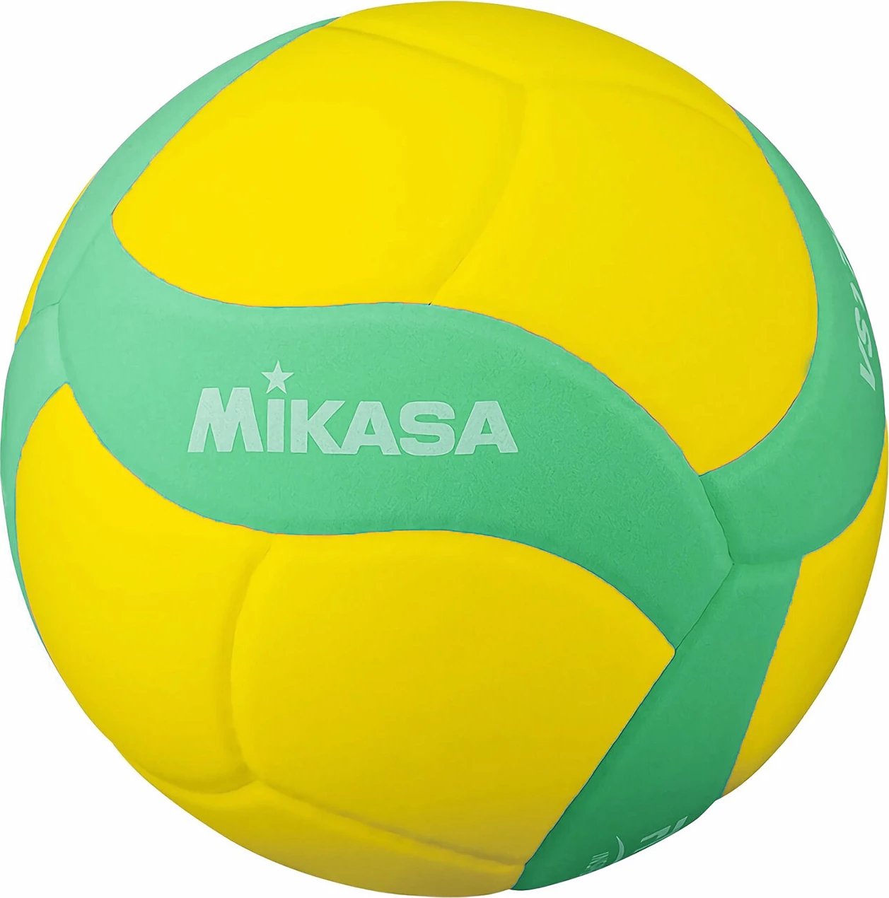 Top volejbolli për fëmijë Mikasa, verdhë-gjelbër