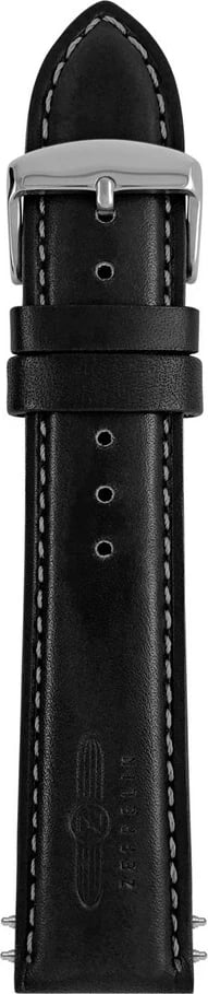 Rrip lëkure Zeppelin, 22 mm, i zi