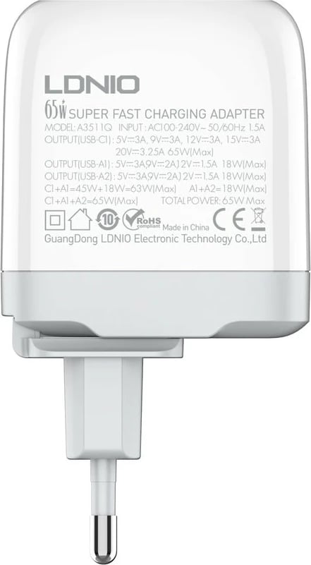 Karikues LDNIO A3511Q (Bardhë)