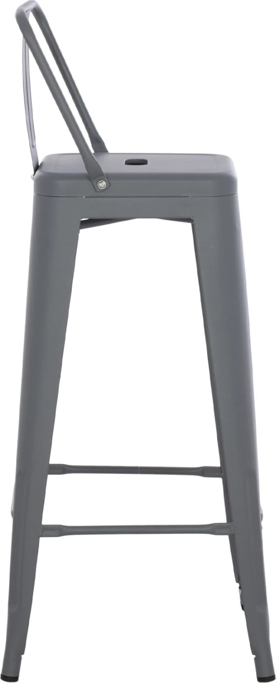 Karrige për bar me mbështetëse MELITA-PRO FH8643.50 metalike, ngjyrë gri, 42x42x100H cm