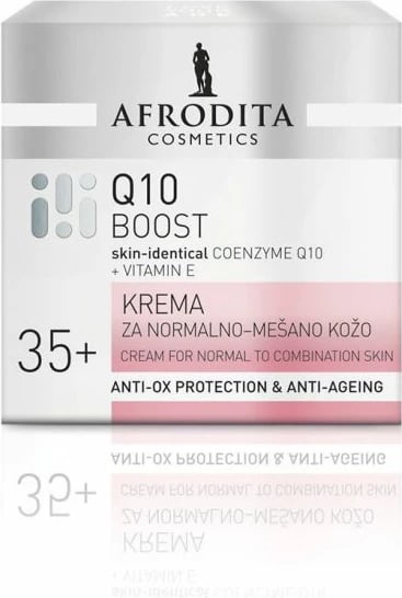 Krem Afrodita Q10 Boost 35 +, për lëkurë të kombinuar, 50 ml