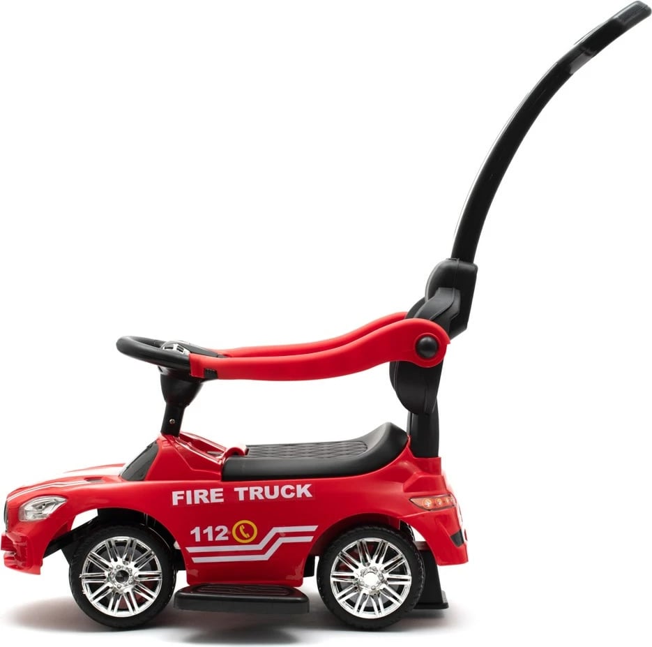 makinë lodër shtytëse BABY MIX HASSIC me panel zëri, dorezë udhëzuese, nga 12+ muaj, ngarkesë 25 kg, e kuqe