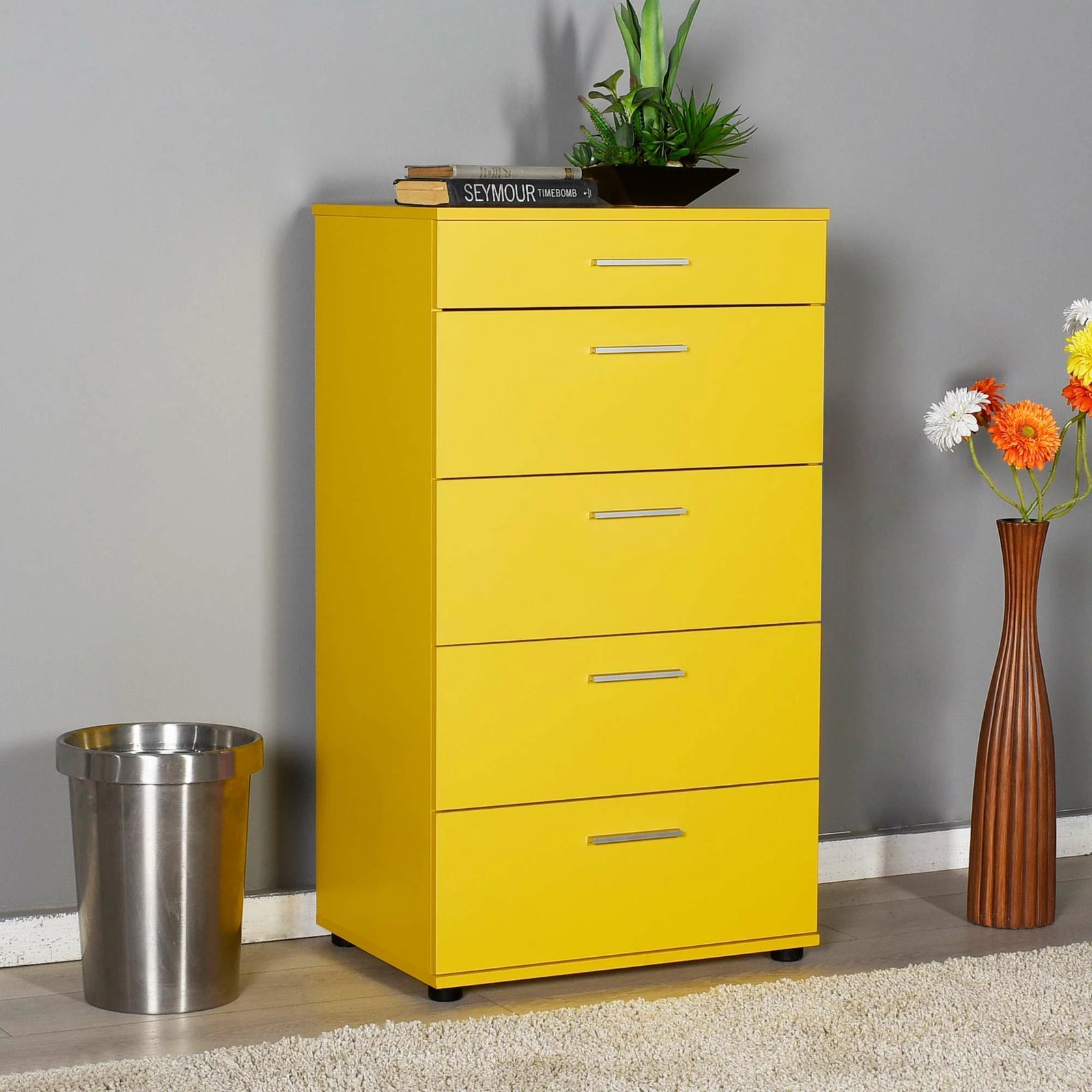 Komodë Hanah Home Trendline, e verdhë