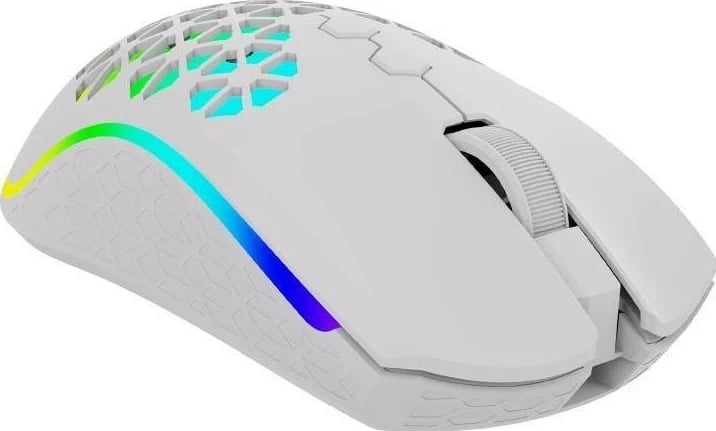 Maus ergonomik Aqirys Polaris, RGB, i bardhë