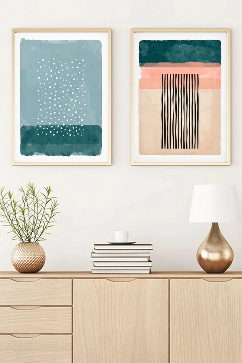 Pikturë dekorative me kornizë MDF (2 copë), Wallity, Huhu54, 70x50