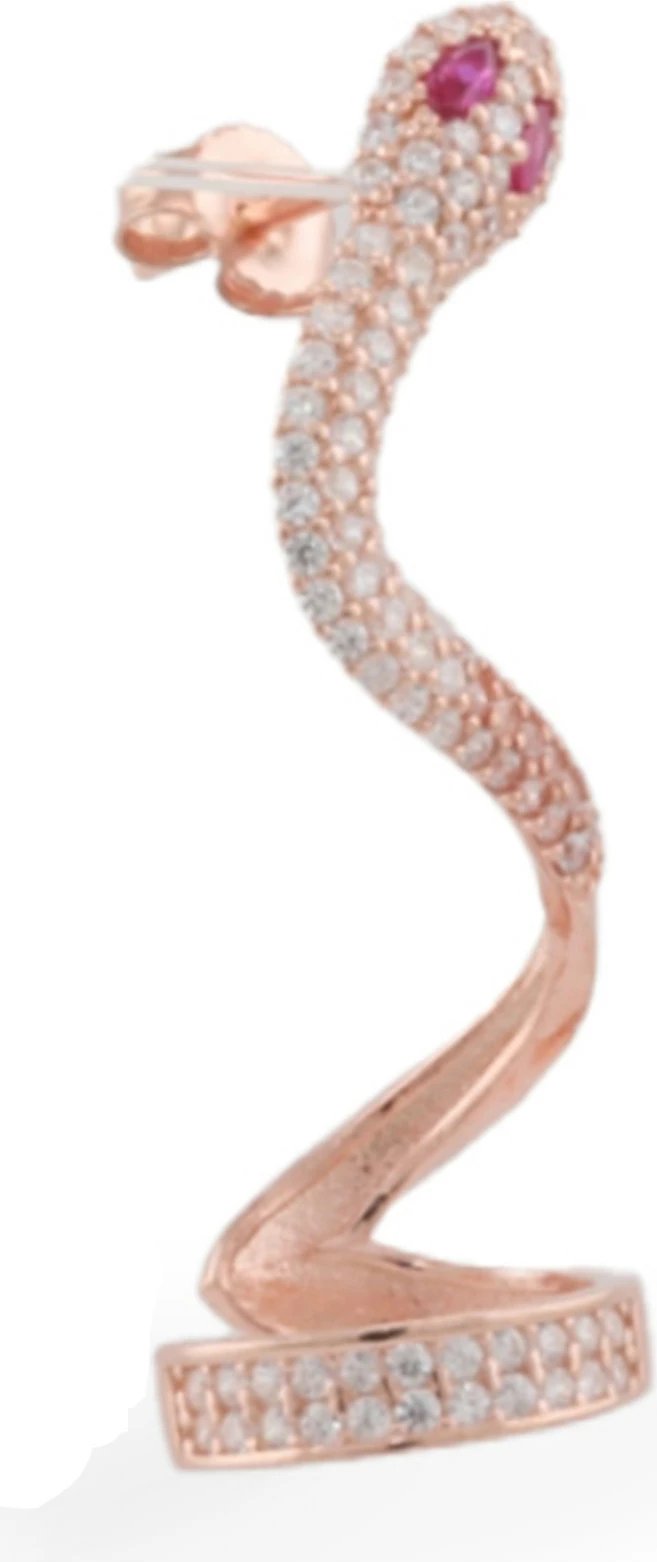 Vathë argjendi ngjyrë rozë gold, model gjarpri, Jumeon, 35mm