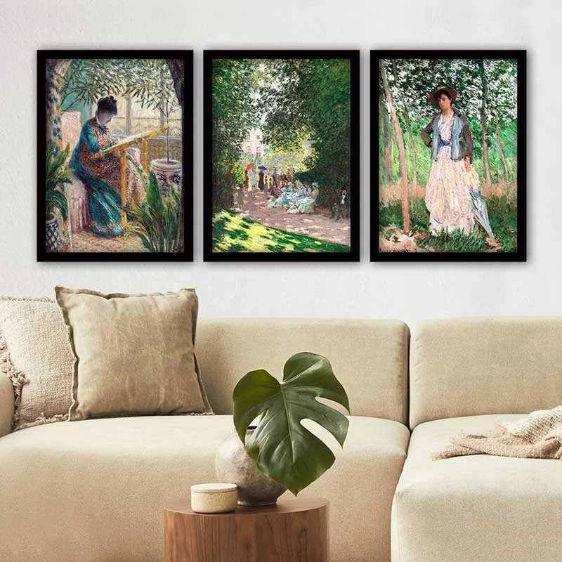 Pikturë dekorative me kornizë (3 copë), Wallity, 3SC_UN547270_3545