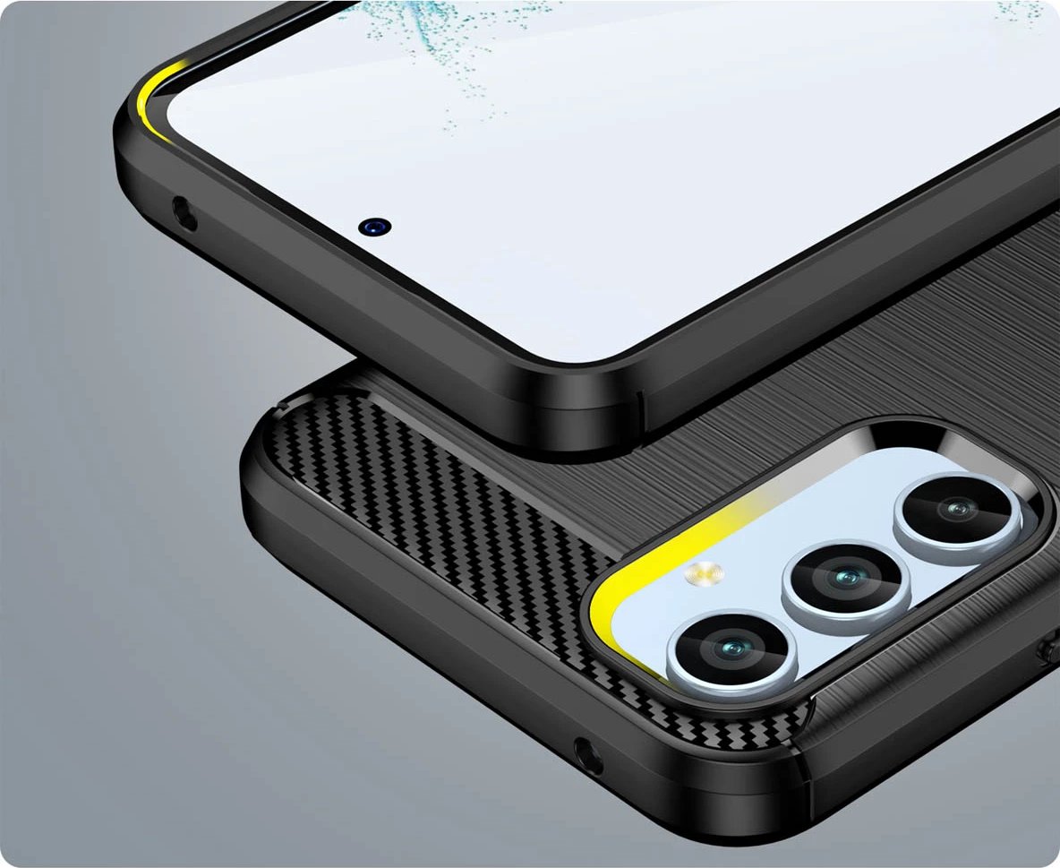 Mbështjellës Hurtel Carbon Case për Samsung Galaxy A54 5G, TPU, i zi